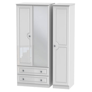 Triple 2 Drawer Mirror Robe