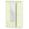 Tall Triple 2 Drawer Mirror Robe