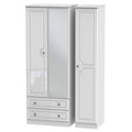 Tall Triple 2 Drawer Mirror Robe