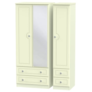 Triple 2 Drawer Mirror + Drawer Robe