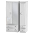 Triple 2 Drawer Mirror + Drawer Robe