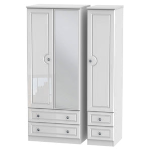 Triple 2 Drawer Mirror + Drawer Robe