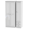 Tall Triple Plain + Drawer Robe