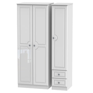 Tall Triple Plain + Drawer Robe