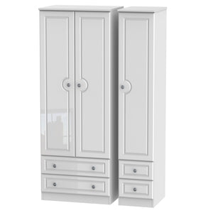 Tall Triple 2 Drawer + Drawer Robe