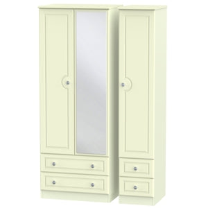 Tall Triple 2 Drawer Mirror + Drawer Robe