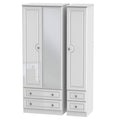 Tall Triple 2 Drawer Mirror + Drawer Robe