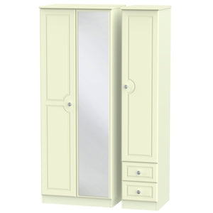 Tall Triple Mirror + Drawer Robe