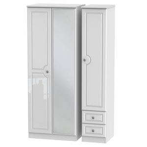 Tall Triple Mirror + Drawer Robe