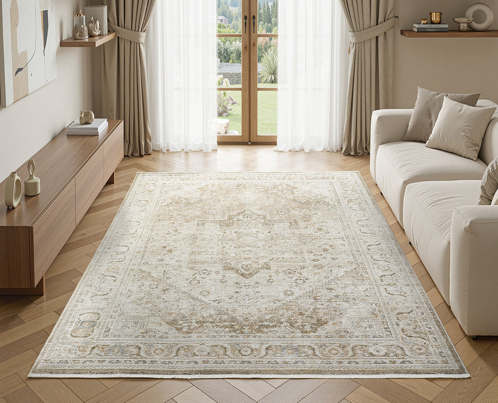 Perla Flero Beige Rug