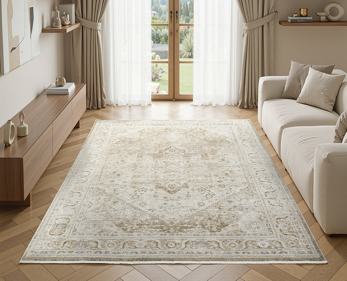 Perla Flero Beige Rug