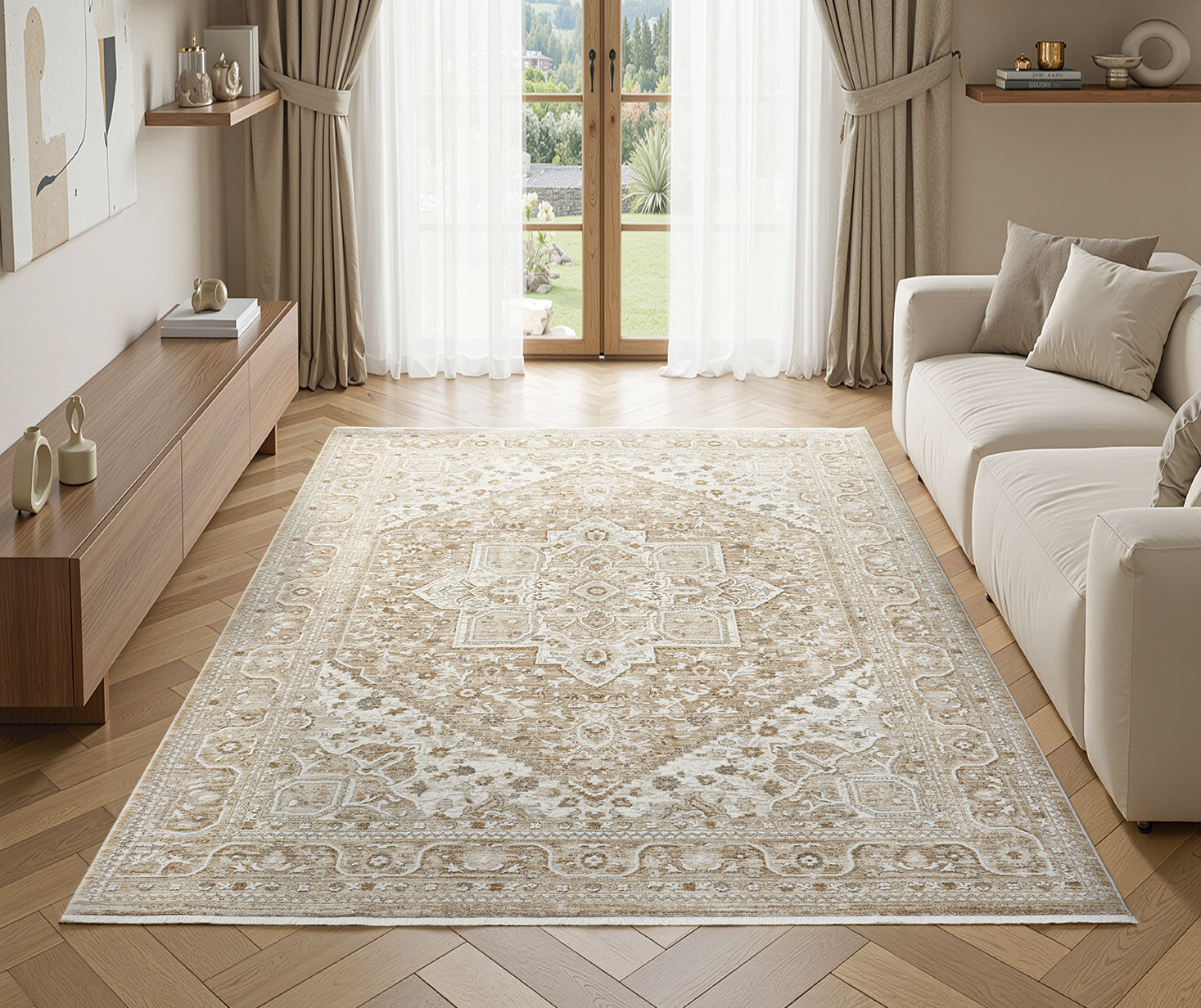 Perla Flero Cream Rug