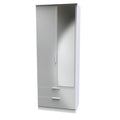 2Ft6In 2 Drawer Mirror Robe
