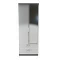 2Ft6In 2 Drawer Mirror Robe