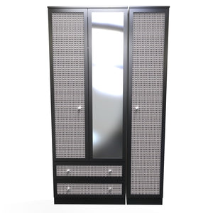 Triple 2 Drawer Mirror Robe
