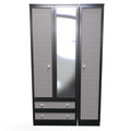 Tall Triple 2 Drawer Mirror Robe