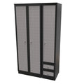Tall Triple Plain + Drawer Robe
