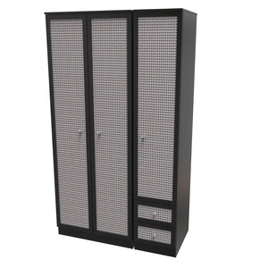 Tall Triple Plain + Drawer Robe