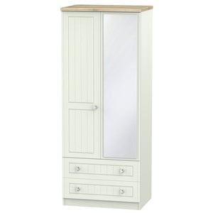 2ft6in 2 Drawer Mirror Robe