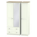 Triple 2 Drawer Mirror Robe