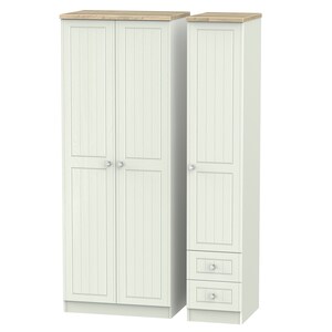 Tall Triple Plain + Drawer Robe