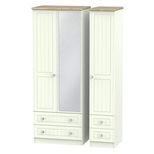 Tall Triple 2 Drawer Mirror + Drawer Robe