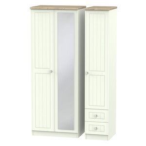 Tall Triple Mirror + Drawer Robe