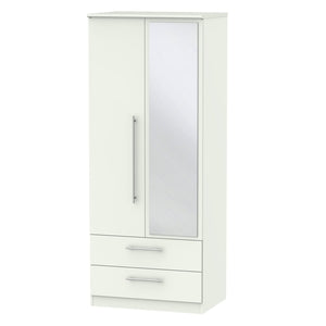 2ft6in 2 Drawer Mirror Robe