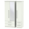 Triple 2 Drawer Mirror + Drawer Robe