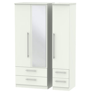 Triple 2 Drawer Mirror + Drawer Robe