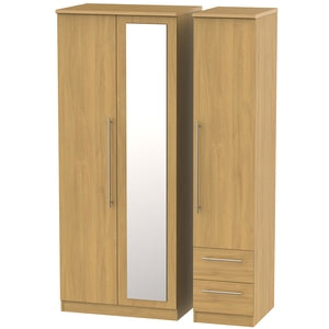 Triple Mirror + Drawer Robe