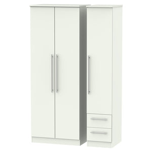Tall Triple Plain + Drawer Robe