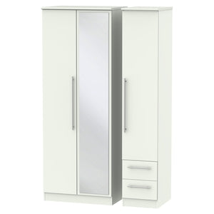 Tall Triple Mirror + Drawer Robe