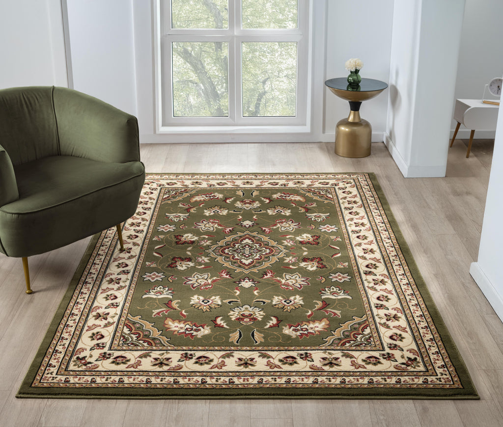 Sherborne Traditional Green Rug