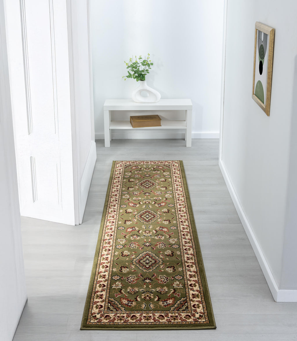 Sherborne Traditional Green Rug