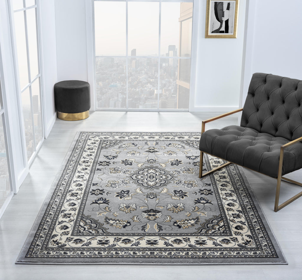 Sherborne Traditional Grey Rug
