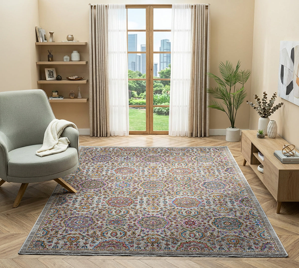 Sojourn Drum Multi Rug
