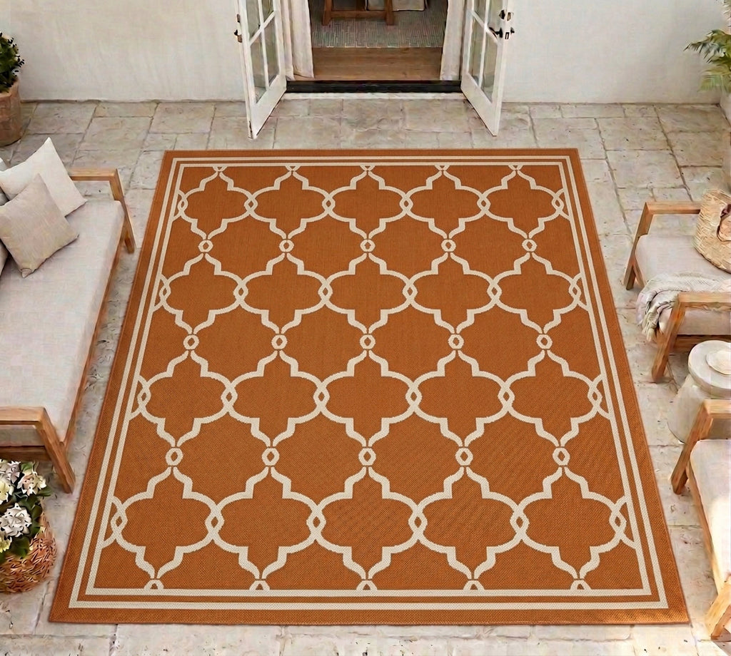 Terrace Spanish Tile Terracotta Rug