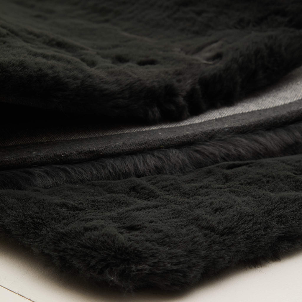 Super Luxe Faux Fur Charcoal Rug
