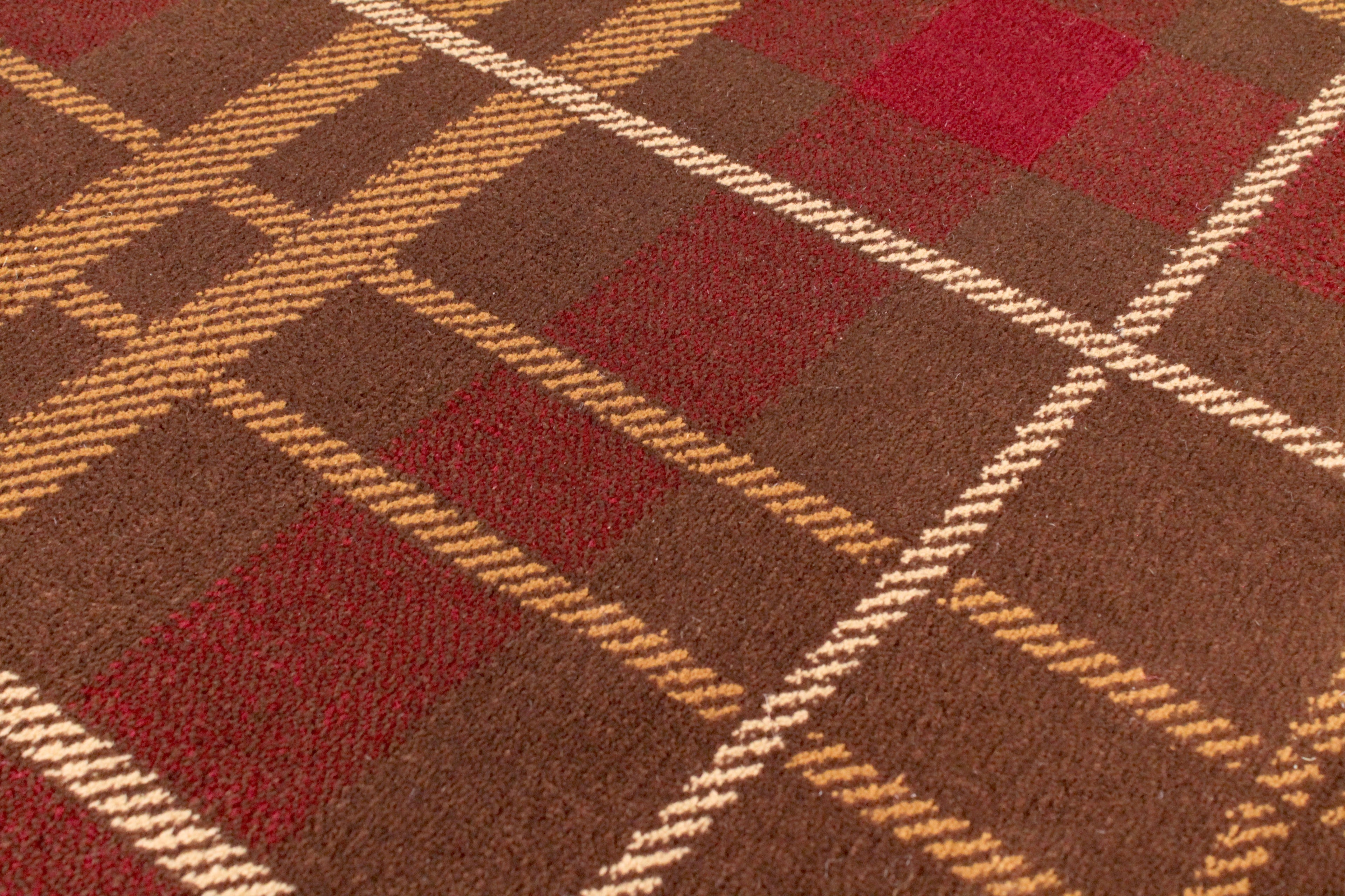 Tartan Check Brown Rug
