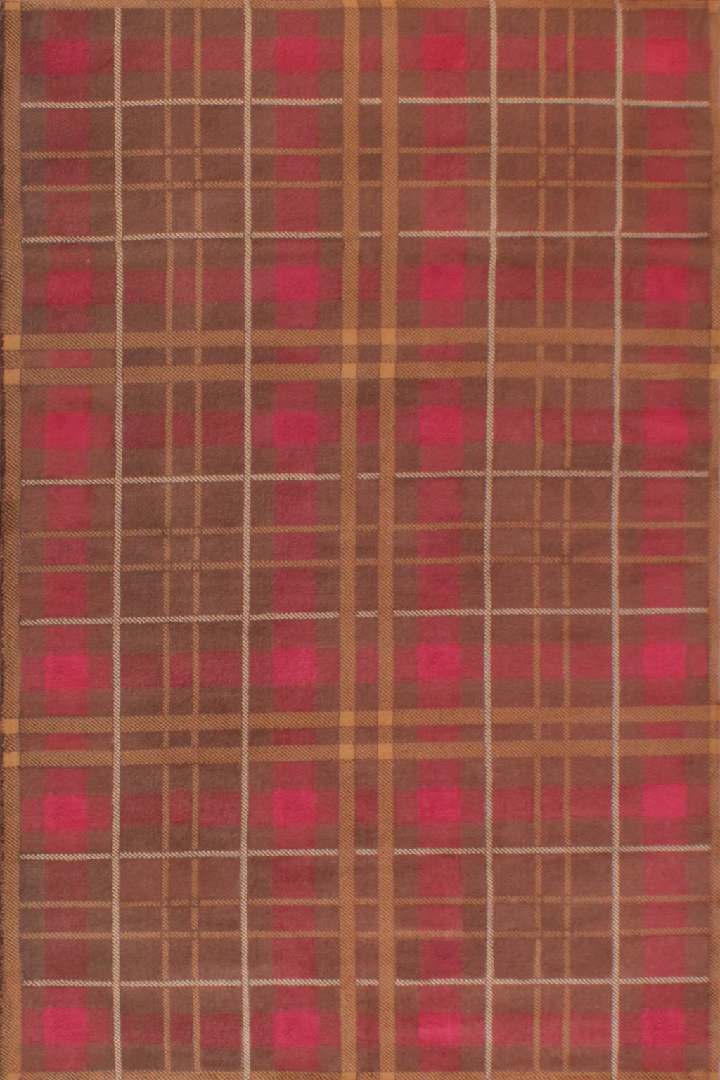 Tartan Check Brown Rug