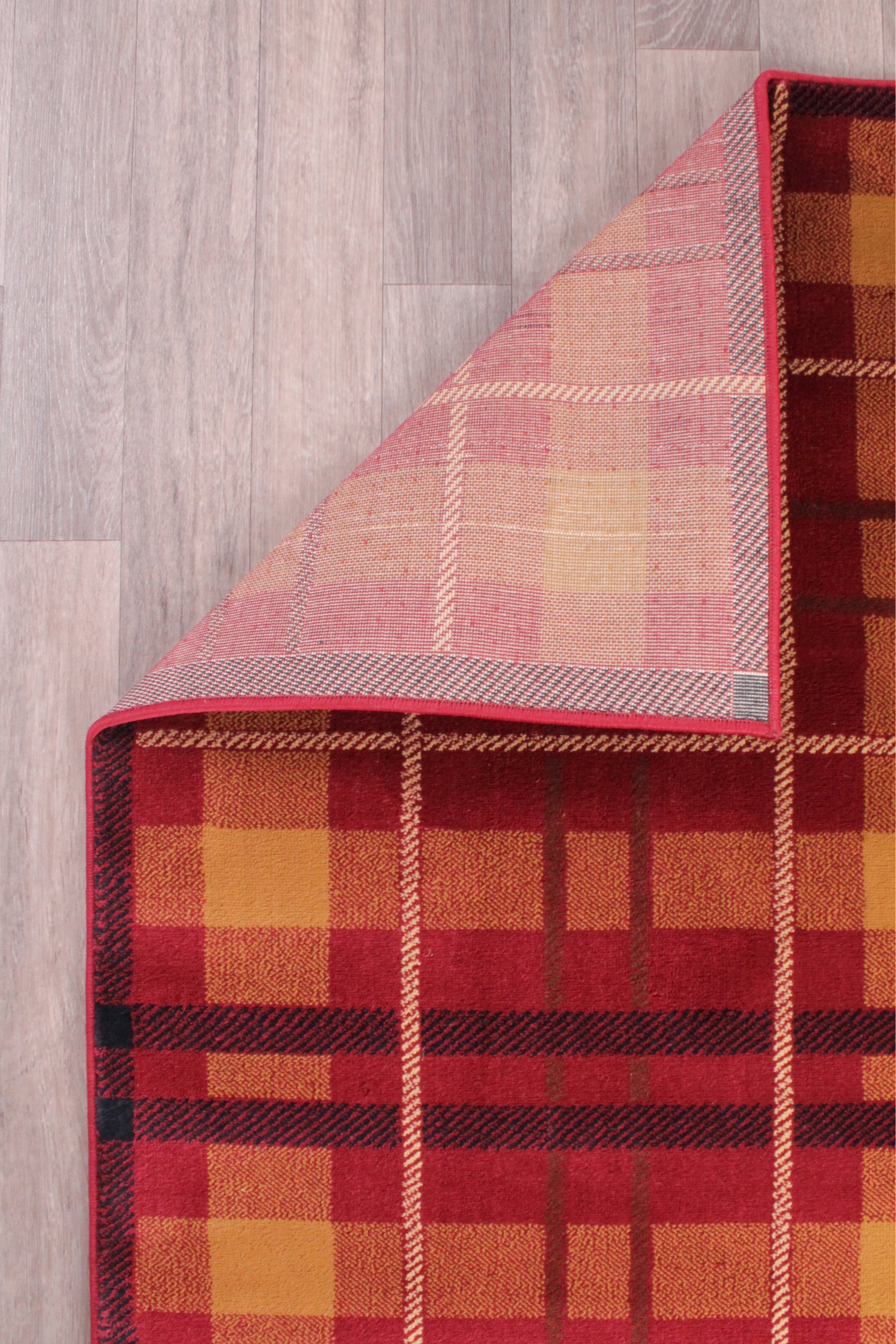 Tartan Check Red Rug