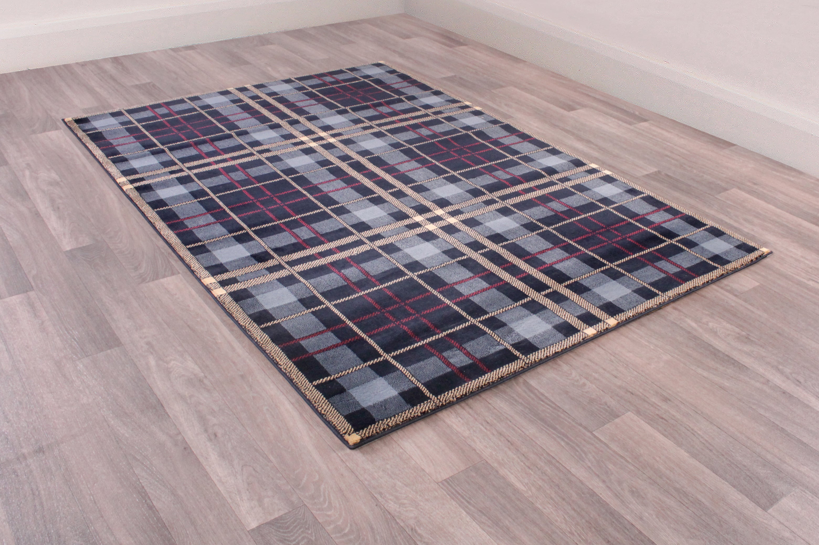 Tartan Check Blue Rug