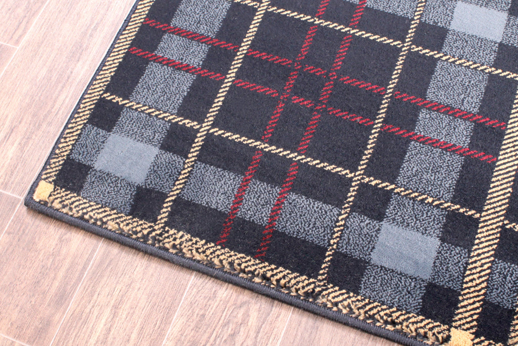 Tartan Check Blue Rug