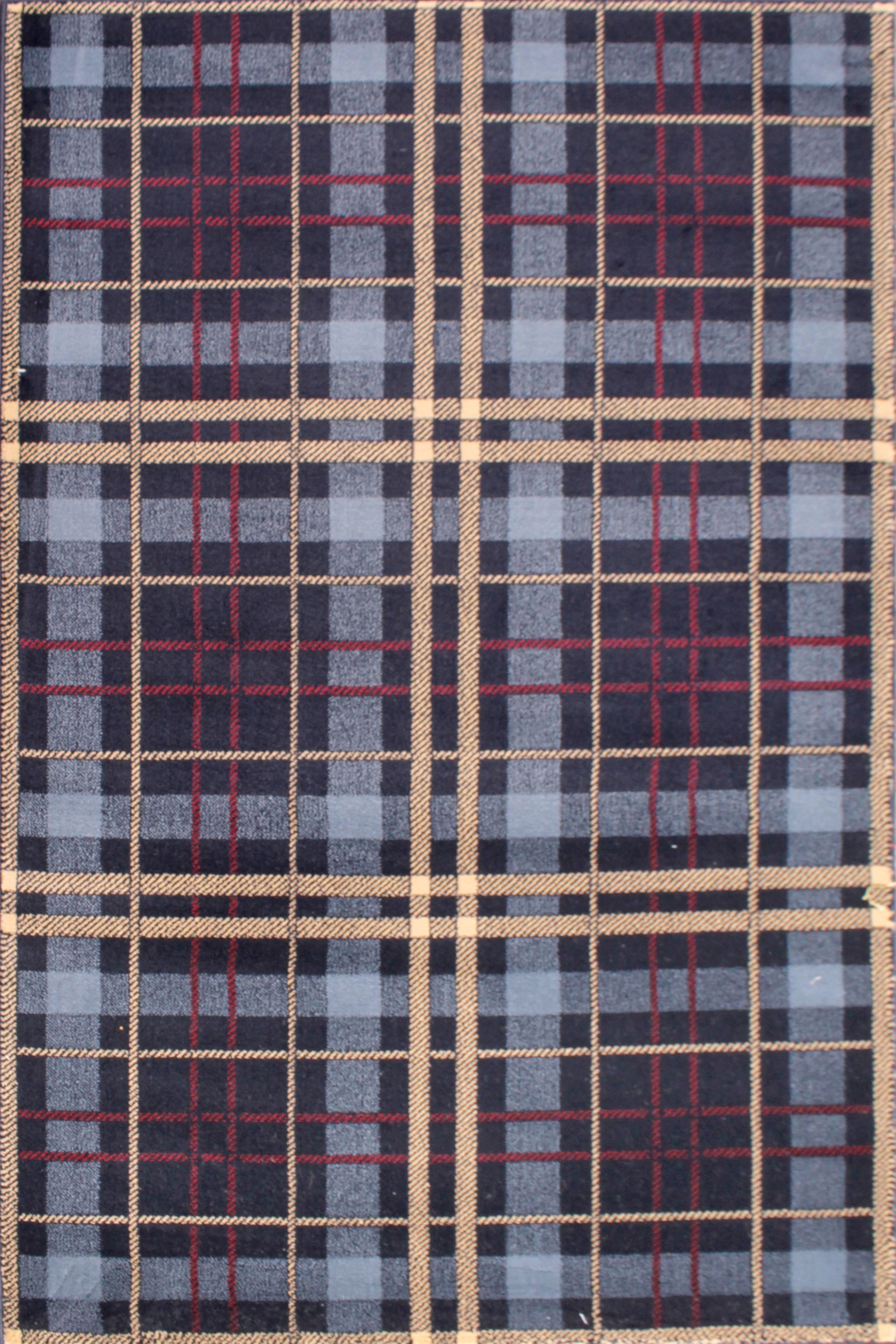 Tartan Check Blue Rug