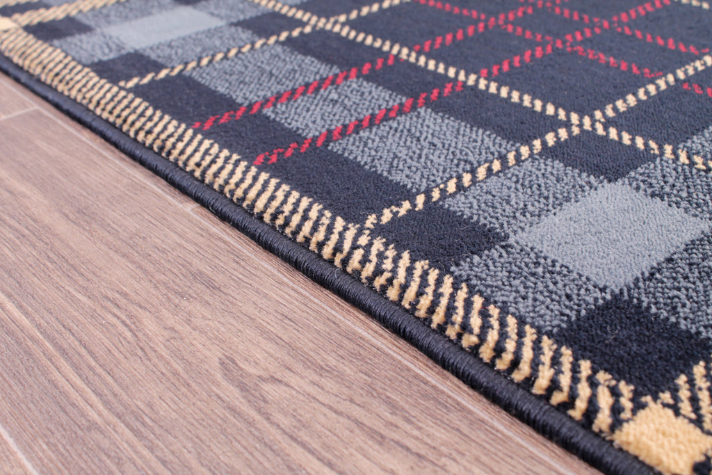 Tartan Check Blue Rug