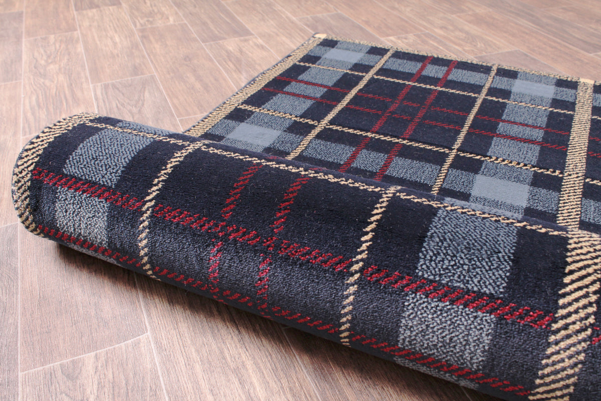 Tartan Check Blue Rug
