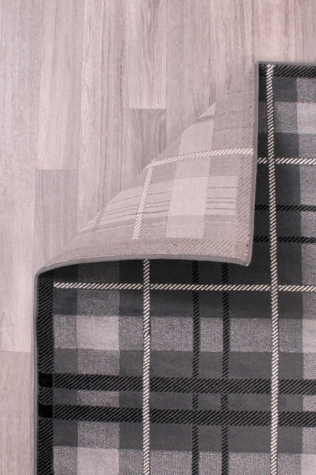 Tartan Check Grey Rug