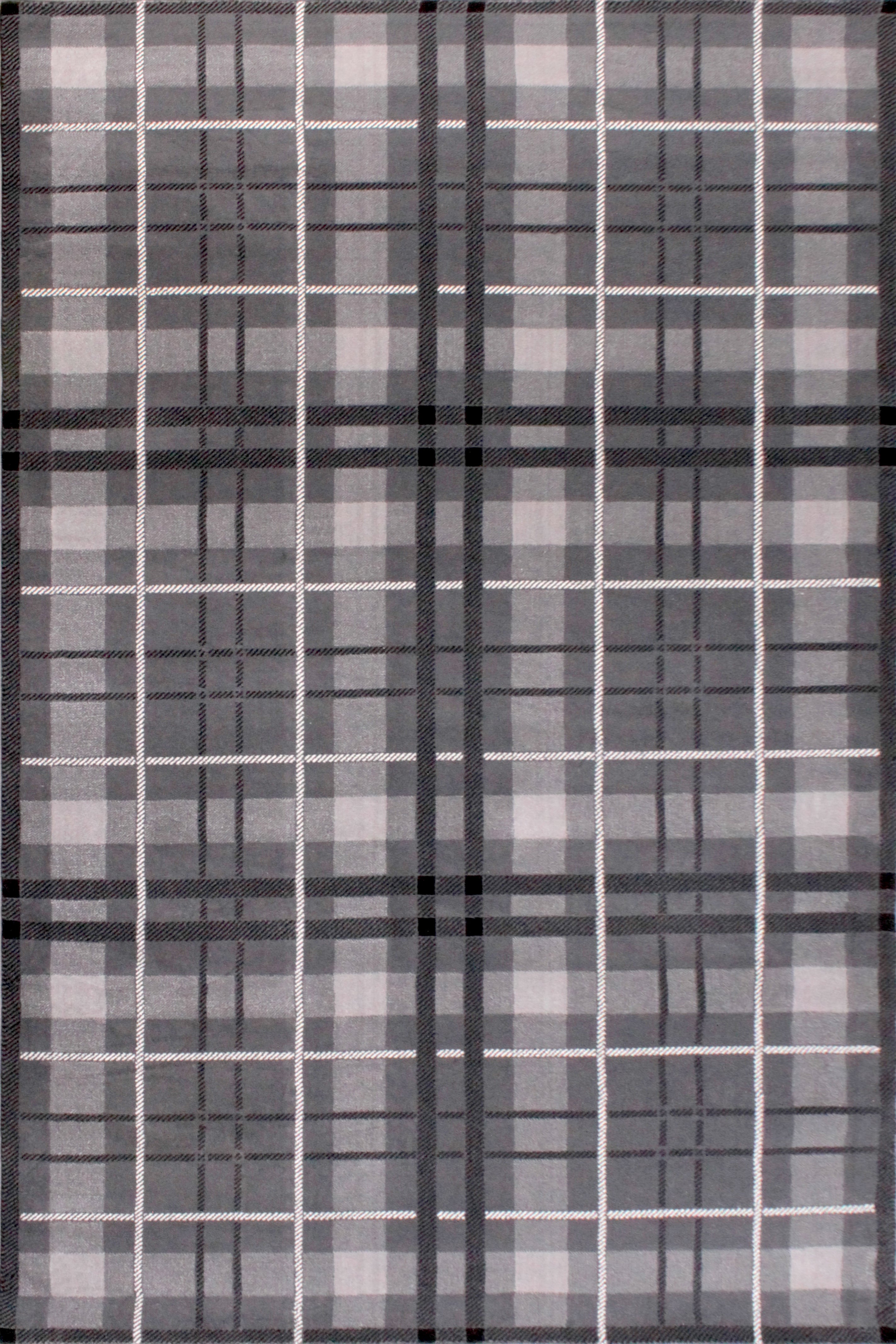 Tartan Check Grey Rug