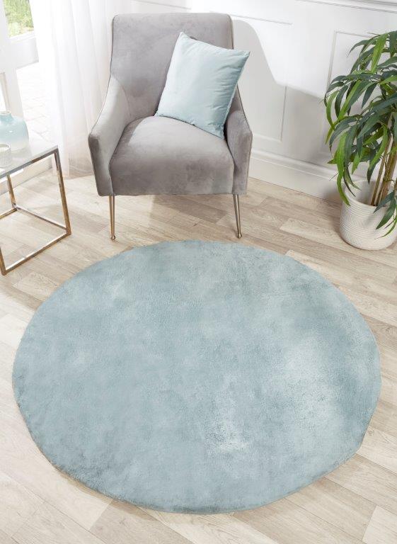 Tipped Luxe Fur Plain  Green Rug